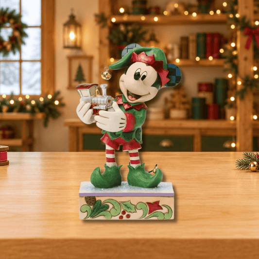 Disney Traditions Elf with Train (Mickey Elf) Figurine By Jim Shore 6018712