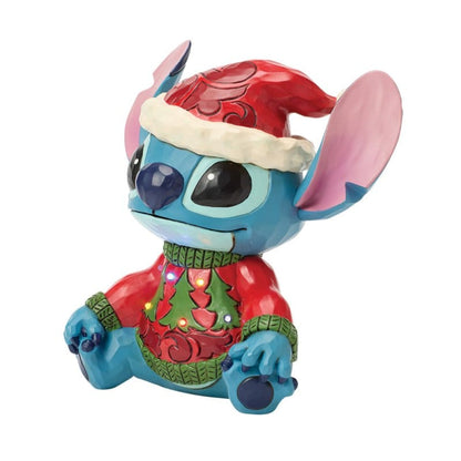 Disney Traditions Feeling Jolly and a Little Naughty (Stitch Sweater LED) Figurine by Jim Shore