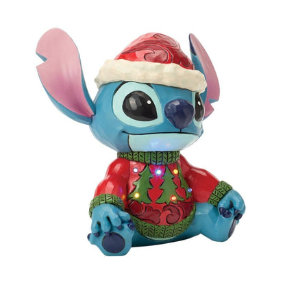 Disney Traditions Feeling Jolly and a Little Naughty (Stitch Sweater LED) Figurine by Jim Shore