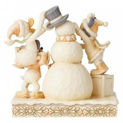 Disney Traditions Frosty Friendship - White Woodland Mickey and Friends 6002828