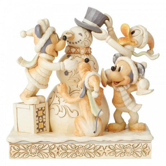 Disney Traditions Frosty Friendship - White Woodland Mickey and Friends 6002828