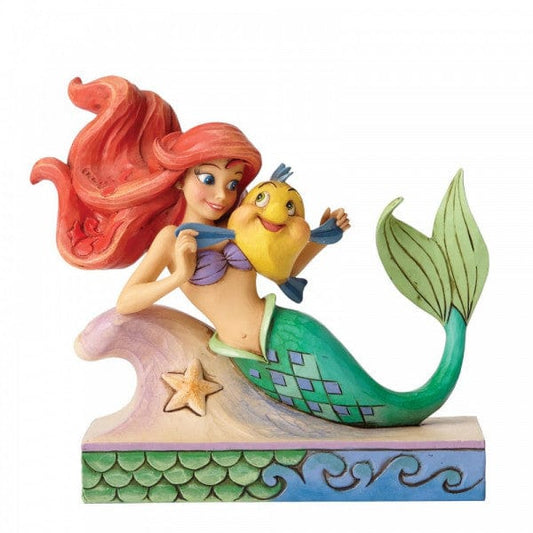 Disney Traditions Fun and Friends - Ariel with Flounder Figurine 4054274