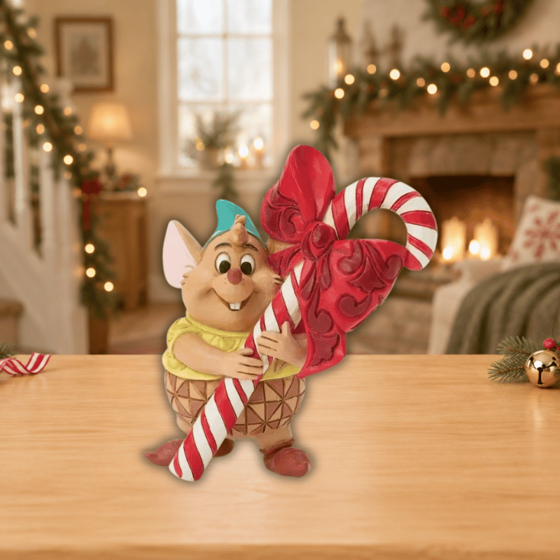 Disney Traditions Gus Candy Cane Mini Figurine by Jim Shore