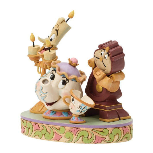 Disney Traditions Heart of the Castle (Lumiere, Mrs Potts, Cogsworth and Chip) Figurine by Jim Shore