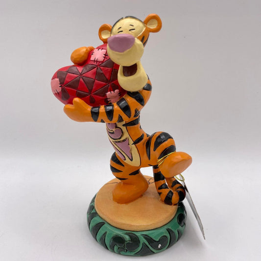 Disney Traditions Heartfelt Hug Tigger Holding Heart Figurine Signed by Jim Shore 6008073