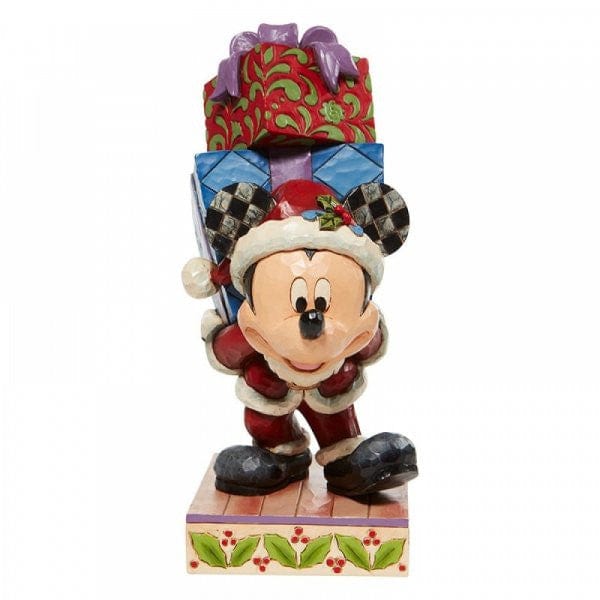 Disney Traditions Here Comes Old St. Mick - Mickey Carrying Gifts Figurine 6008978