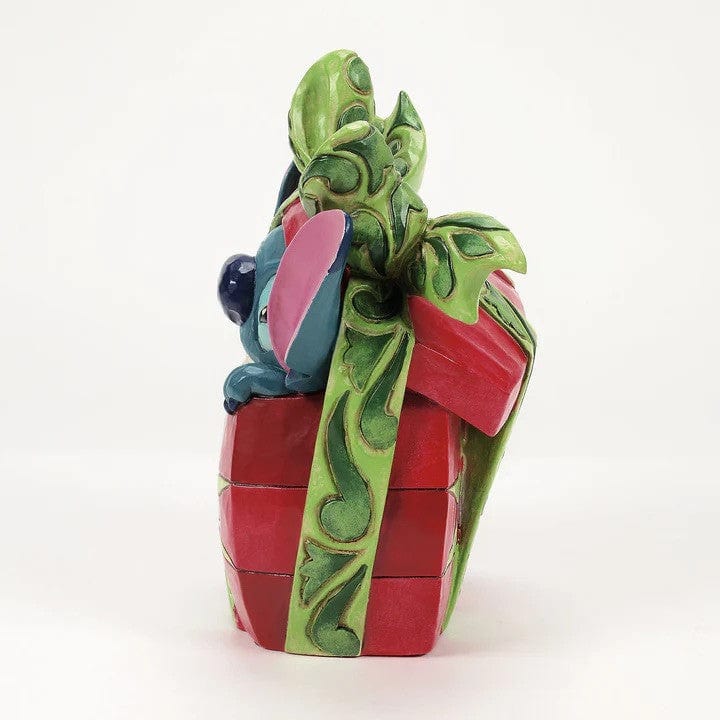 Disney Traditions Holiday Mischief (Stitch Tearing Christmas Present) Figurine By Jim Shore 6016884