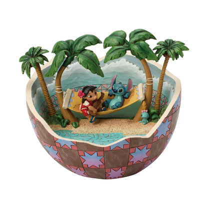 Disney Traditions Lilo and Stitch Coconut Movie Moment Figurine by Jim Shore