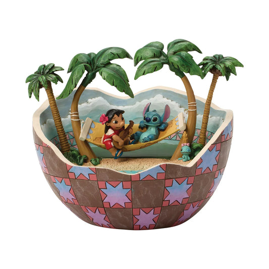 Disney Traditions Lilo and Stitch Coconut Movie Moment Figurine by Jim Shore
