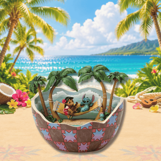 Disney Traditions Lilo and Stitch Coconut Movie Moment Figurine by Jim Shore