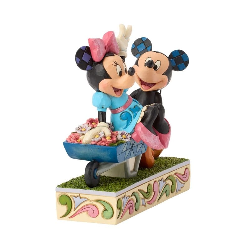 Disney Traditions Mickey and Minnie Wheelbarrow Figurine by Jim Shore