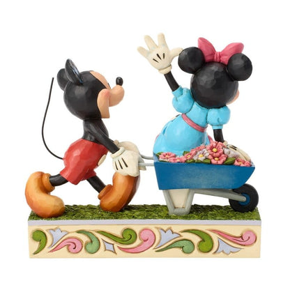 Disney Traditions Mickey and Minnie Wheelbarrow Figurine by Jim Shore