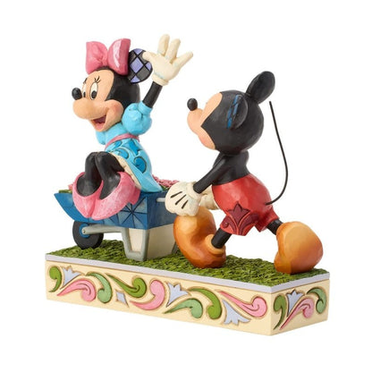 Disney Traditions Mickey and Minnie Wheelbarrow Figurine by Jim Shore