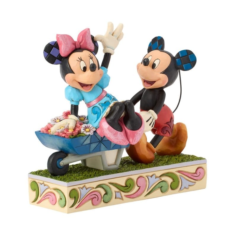 Disney Traditions Mickey and Minnie Wheelbarrow Figurine by Jim Shore