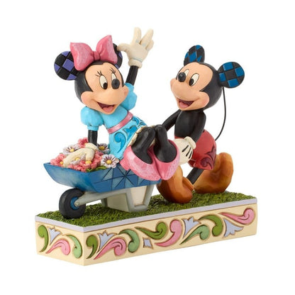Disney Traditions Mickey and Minnie Wheelbarrow Figurine by Jim Shore