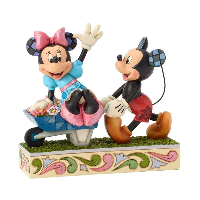 Disney Traditions Mickey and Minnie Wheelbarrow Figurine by Jim Shore