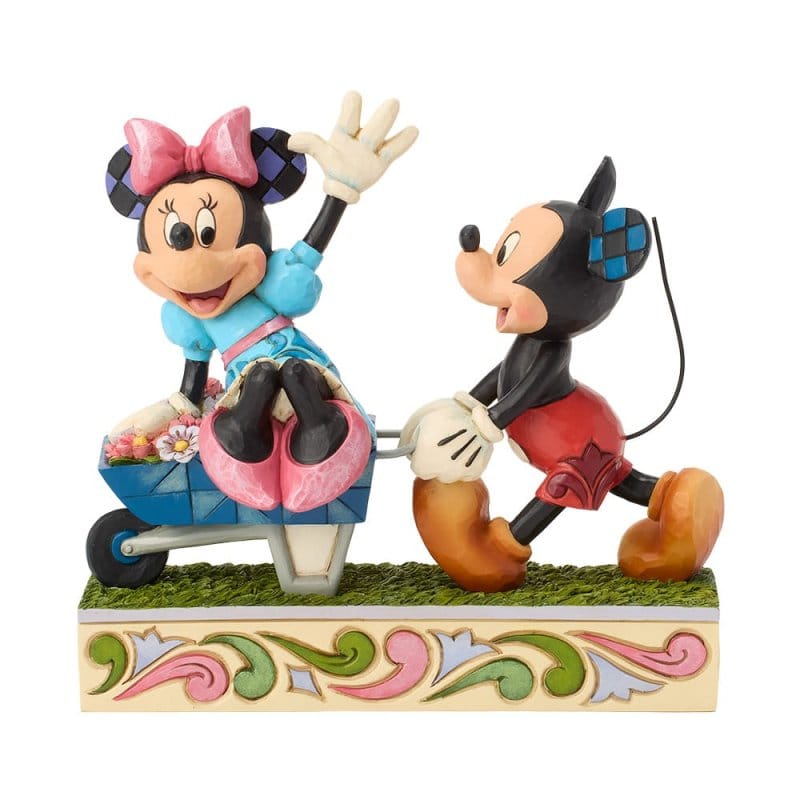 Disney Traditions Mickey and Minnie Wheelbarrow Figurine by Jim Shore