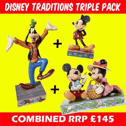 Disney Traditions Mickey & Goofy Triple Pack