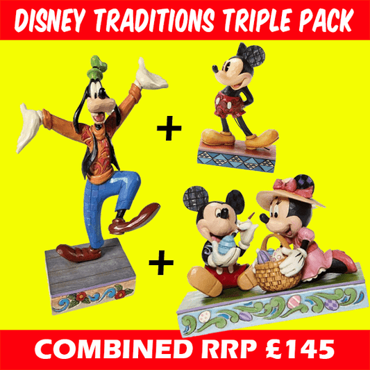 Disney Traditions Mickey & Goofy Triple Pack