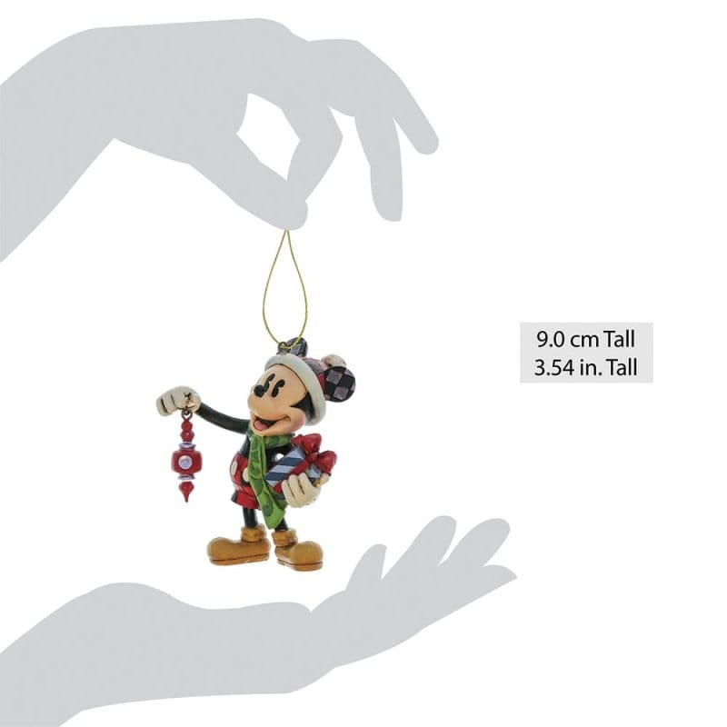 Disney Traditions Mickey Holding Christmas Gift Hanging Ornament By Jim Shore 6017546