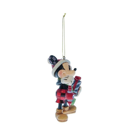 Disney Traditions Mickey Holding Christmas Gift Hanging Ornament By Jim Shore 6017546