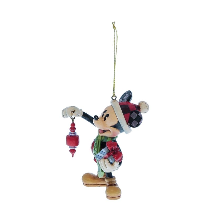 Disney Traditions Mickey Holding Christmas Gift Hanging Ornament By Jim Shore 6017546