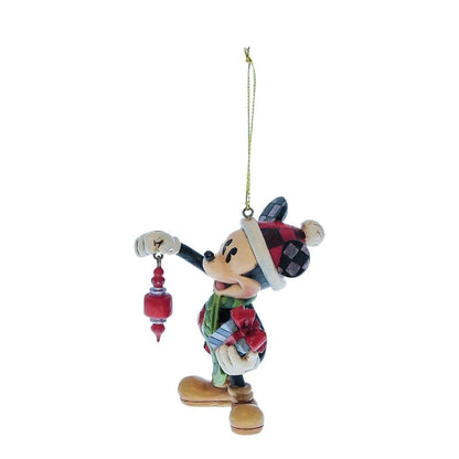 Disney Traditions Mickey Holding Christmas Gift Hanging Ornament By Jim Shore 6017546