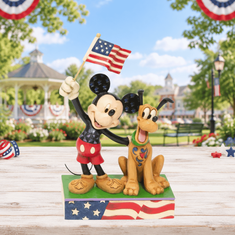 Disney Traditions Mickey Mouse & Pluto A Banner Day Figurine by Jim Shore