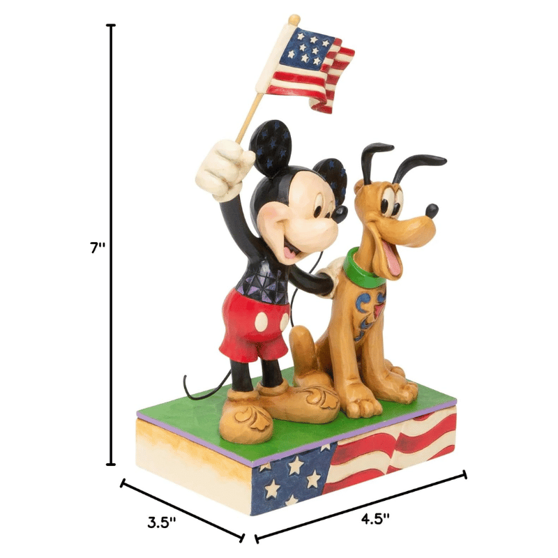 Disney Traditions Mickey Mouse & Pluto A Banner Day Figurine by Jim Shore