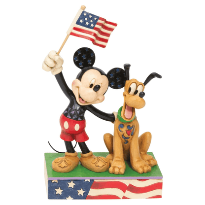 Disney Traditions Mickey Mouse & Pluto A Banner Day Figurine by Jim Shore