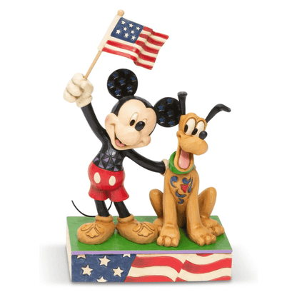 Disney Traditions Mickey Mouse & Pluto A Banner Day Figurine by Jim Shore