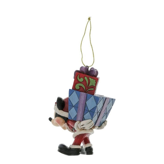 Disney Traditions Mickey With Gifts On His Back Hanging Ornament By Jim Shore 6017547