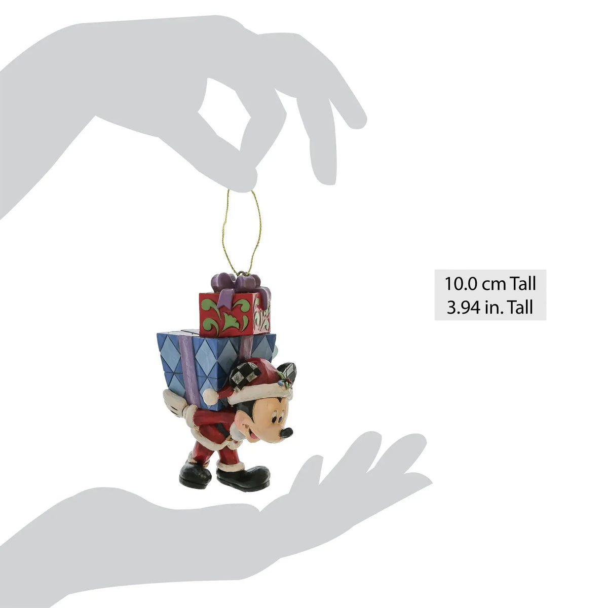 Disney Traditions Mickey With Gifts On His Back Hanging Ornament By Jim Shore 6017547