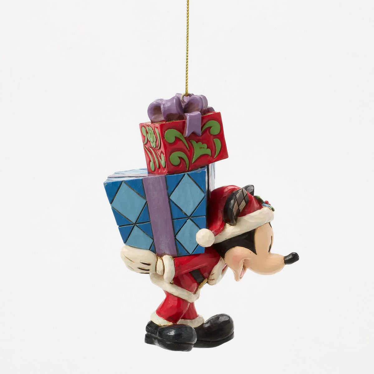 Disney Traditions Mickey With Gifts On His Back Hanging Ornament By Jim Shore 6017547