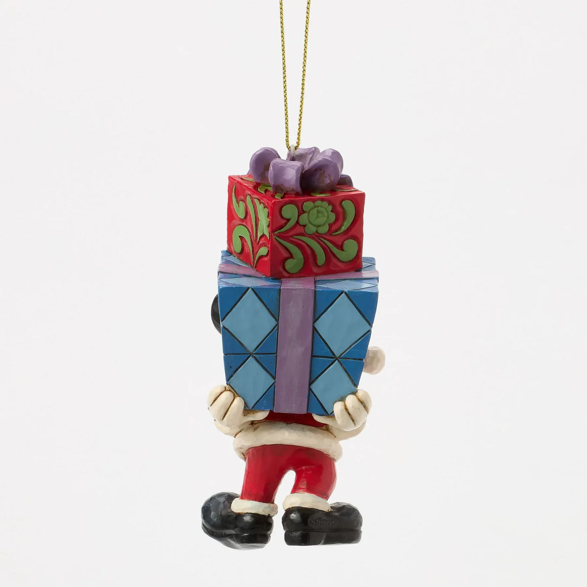 Disney Traditions Mickey With Gifts On His Back Hanging Ornament By Jim Shore 6017547