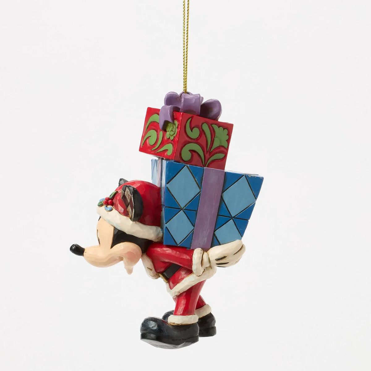 Disney Traditions Mickey With Gifts On His Back Hanging Ornament By Jim Shore 6017547