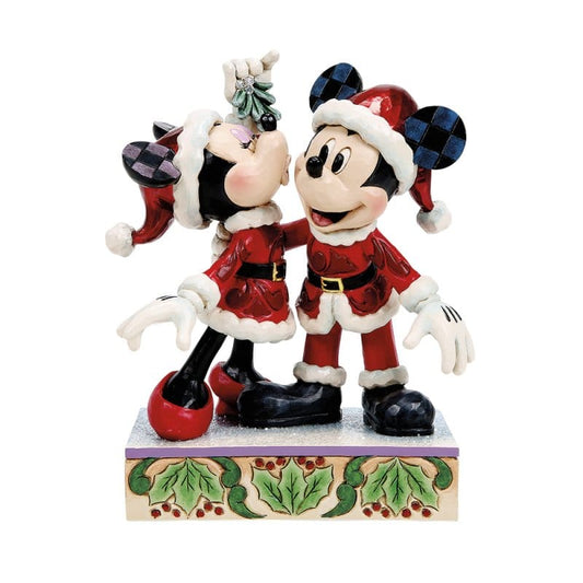 Disney Traditions Mistletoe Moments (Mickey and Minnie Mistletoe) Figurine By Jim Shore 6018709 Disney Traditions Mistletoe Moments (Mickey and Minnie Mistletoe) Figurine By Jim Shore 6018709