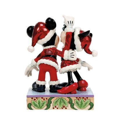 Disney Traditions Mistletoe Moments (Mickey and Minnie Mistletoe) Figurine By Jim Shore 6018709