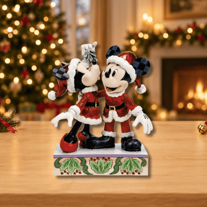 Disney Traditions Mistletoe Moments (Mickey and Minnie Mistletoe) Figurine By Jim Shore 6018709
