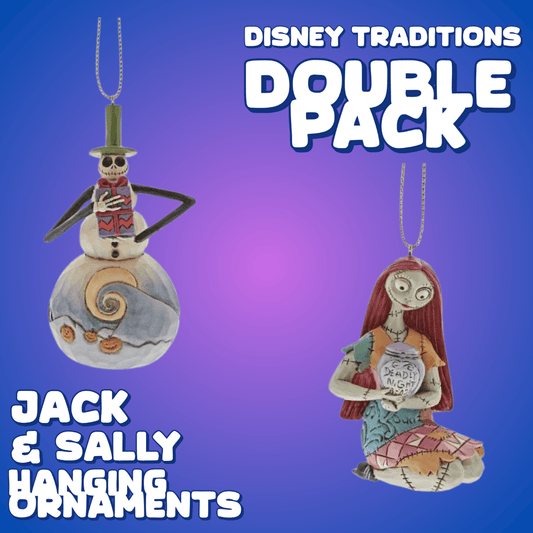 Disney Traditions Nightmare Before Christmas Jack & Sally Hanging Ornament Double Pack
