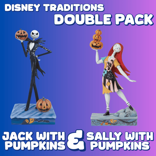 Disney Traditions Nightmare Before Christmas Jack & Sally Pumpkins Double Pack