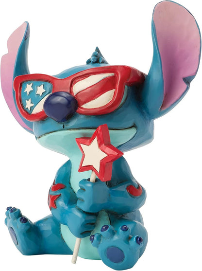 Disney Traditions Patriotic Stitch Figurine By Jim Shore