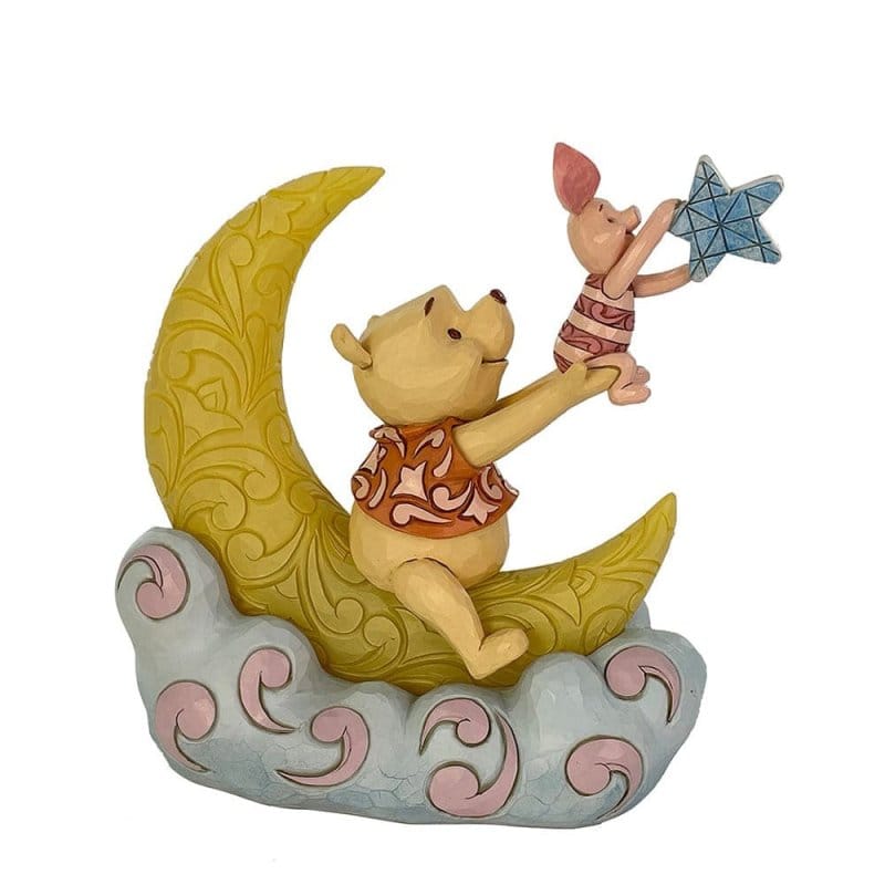 Disney Traditions Pooh and Piglet LED Moon Figurine by Jim Shore