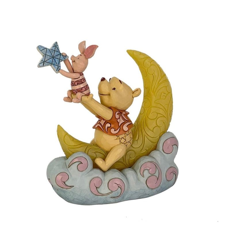 Disney Traditions Pooh and Piglet LED Moon Figurine by Jim Shore