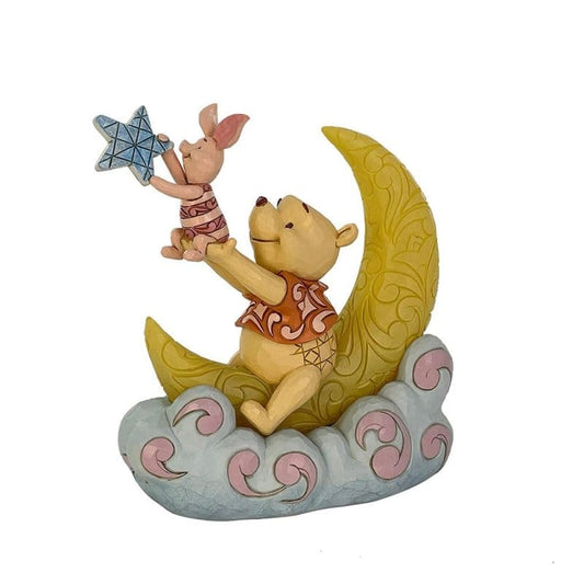 Disney Traditions Pooh and Piglet LED Moon Figurine by Jim Shore