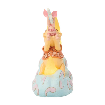 Disney Traditions Pooh and Piglet LED Moon Figurine by Jim Shore