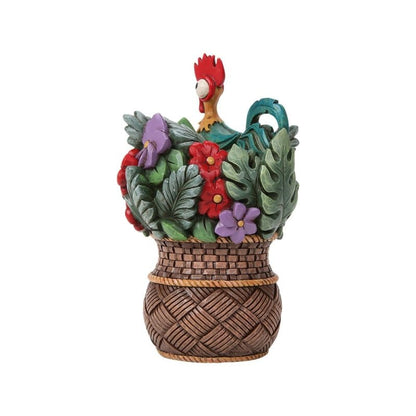 Disney Traditions Pua And Hei Hei Flower Basket Moana Figurine by Jim Shore