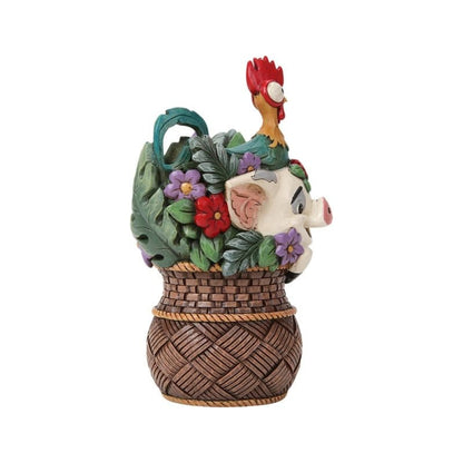 Disney Traditions Pua And Hei Hei Flower Basket Moana Figurine by Jim Shore