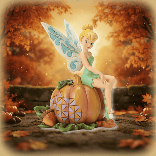 Disney Traditions Pumpkin Patch Pixie (Tinker Bell on Pumpkin) Figurine By Jim Shore 6017943