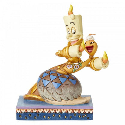Disney Traditions Romance by Candlelight - Lumiere and Feather Duster Figurine 6002814